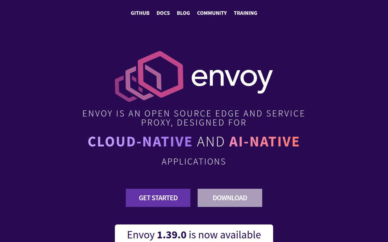 Screenshot of envoy (www.envoyproxy.io)