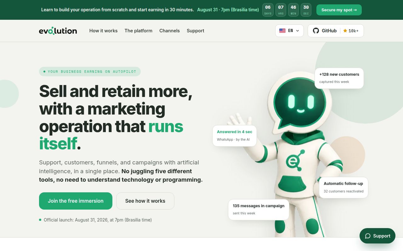 Screenshot of evolution-api (evolutionfoundation.com.br)