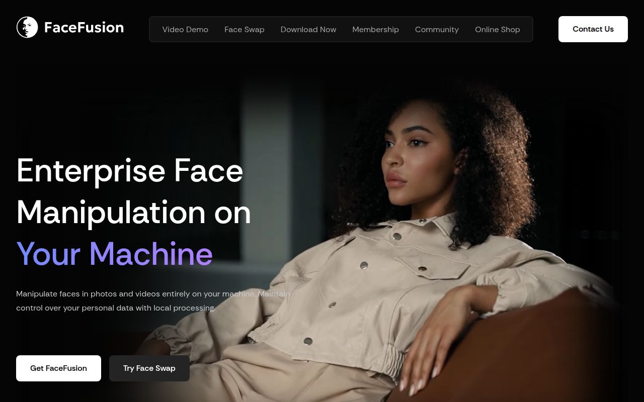 Screenshot of facefusion (facefusion.io)