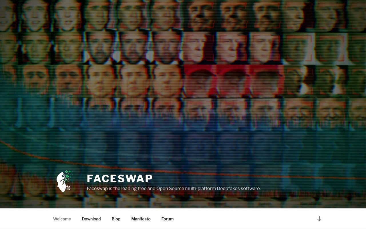 Screenshot of faceswap (www.faceswap.dev)