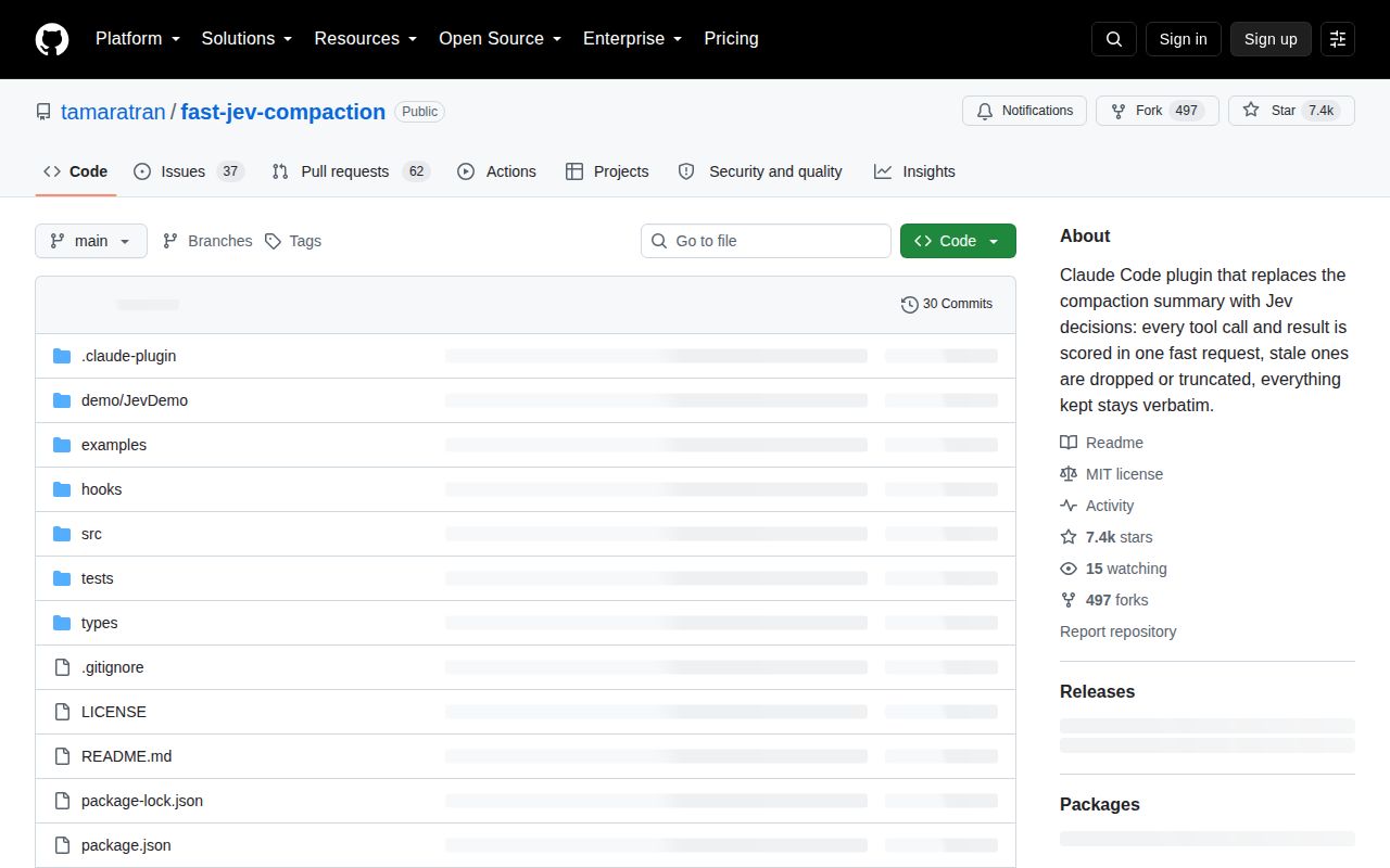 Screenshot of fast-jev-compaction (github.com/tamaratran/fast-jev-compaction)