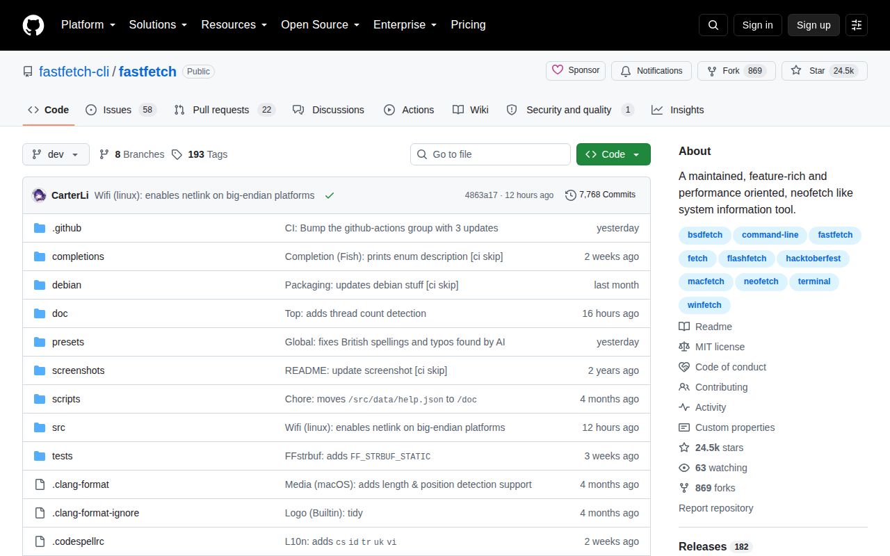 Screenshot of fastfetch (github.com/fastfetch-cli/fastfetch)