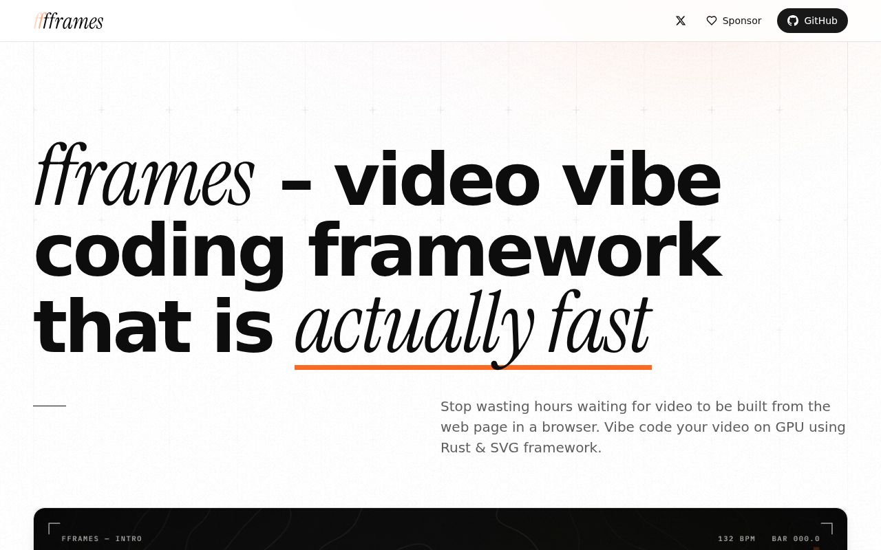 Screenshot of fframes (fframes.studio)