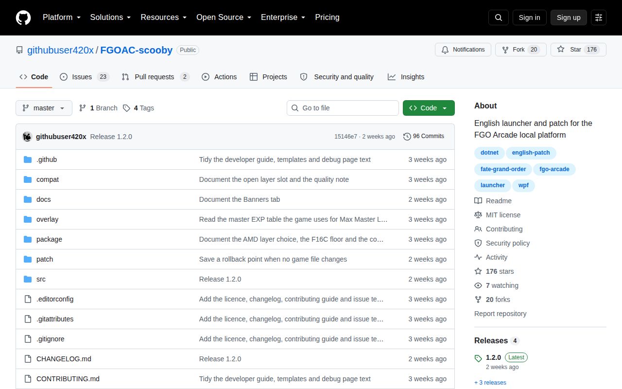 Screenshot of FGOAC-scooby (github.com/githubuser420x/FGOAC-scooby)
