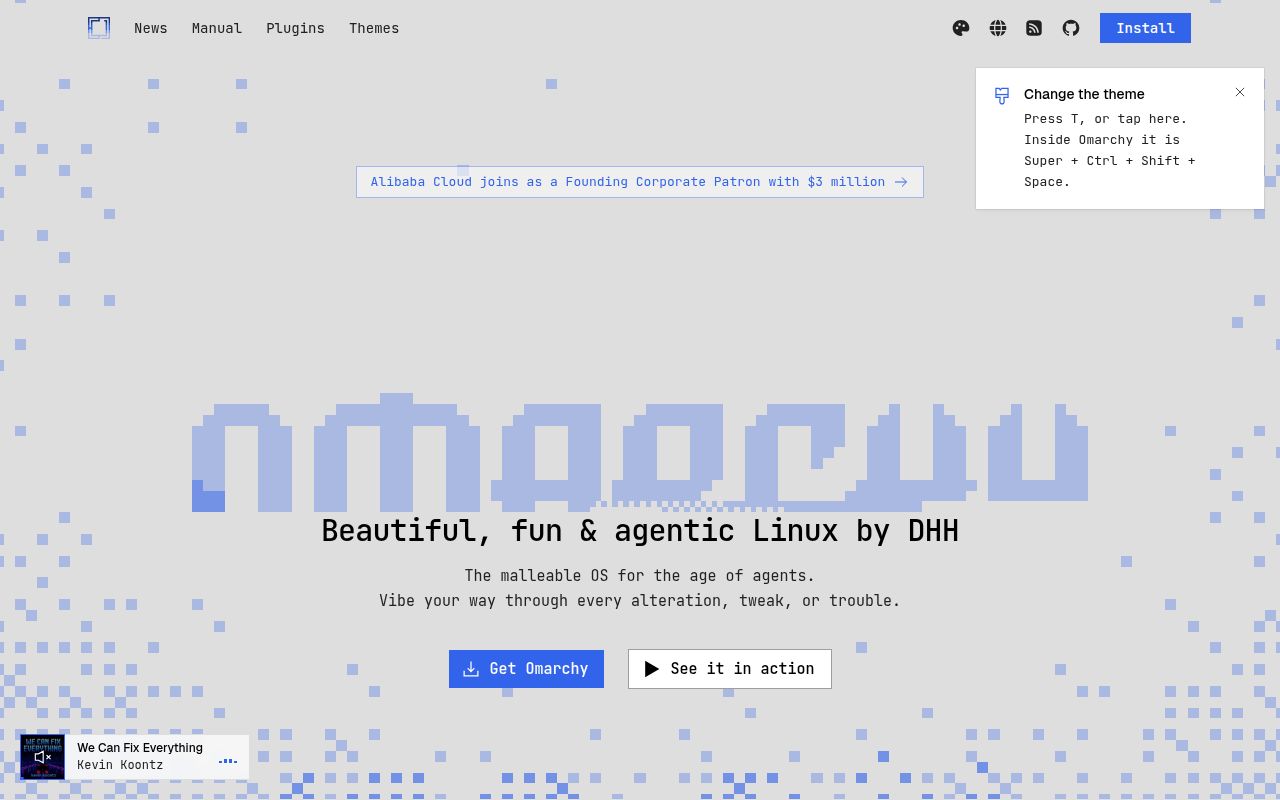 Screenshot of flea (omarchy.org)