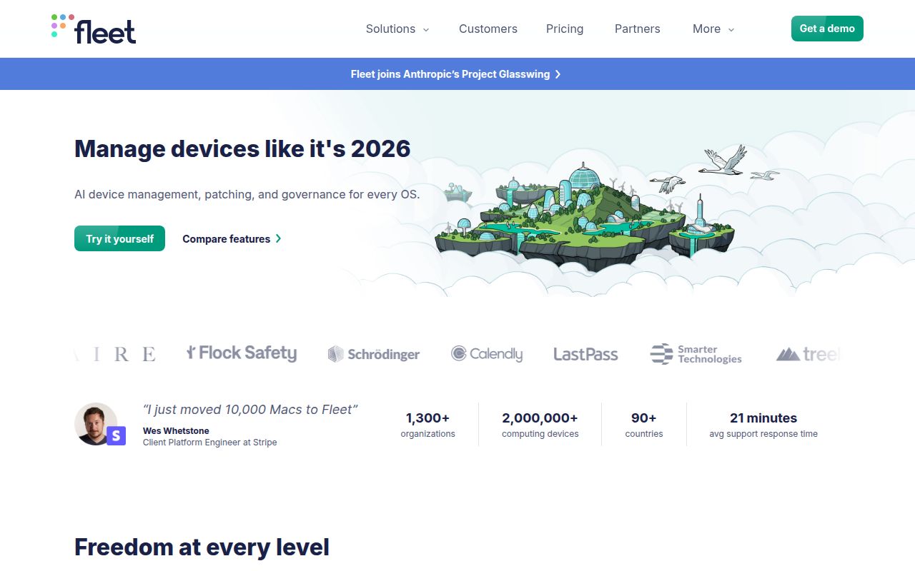 Screenshot of fleet (fleetdm.com)