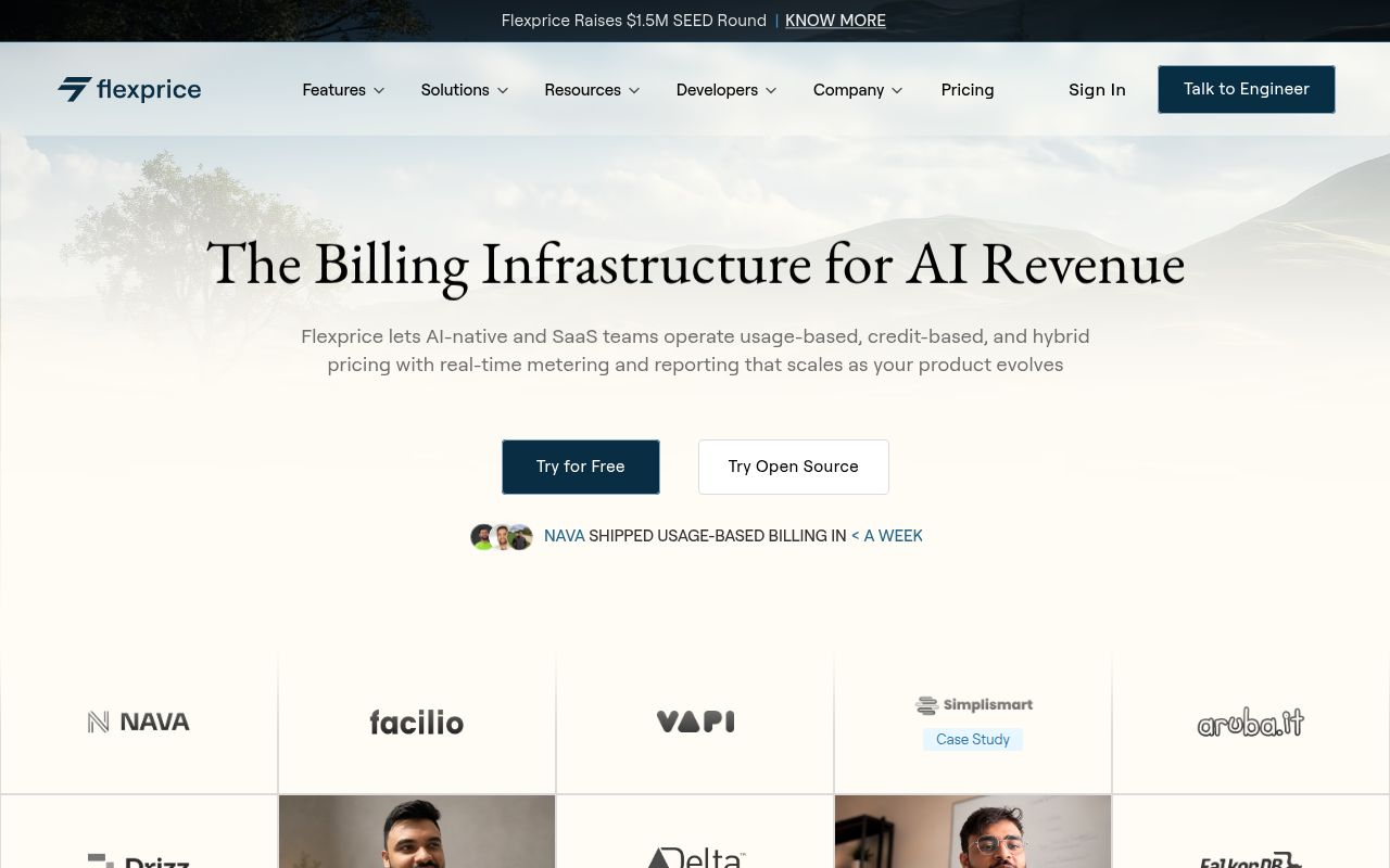 Screenshot of flexprice (flexprice.io)