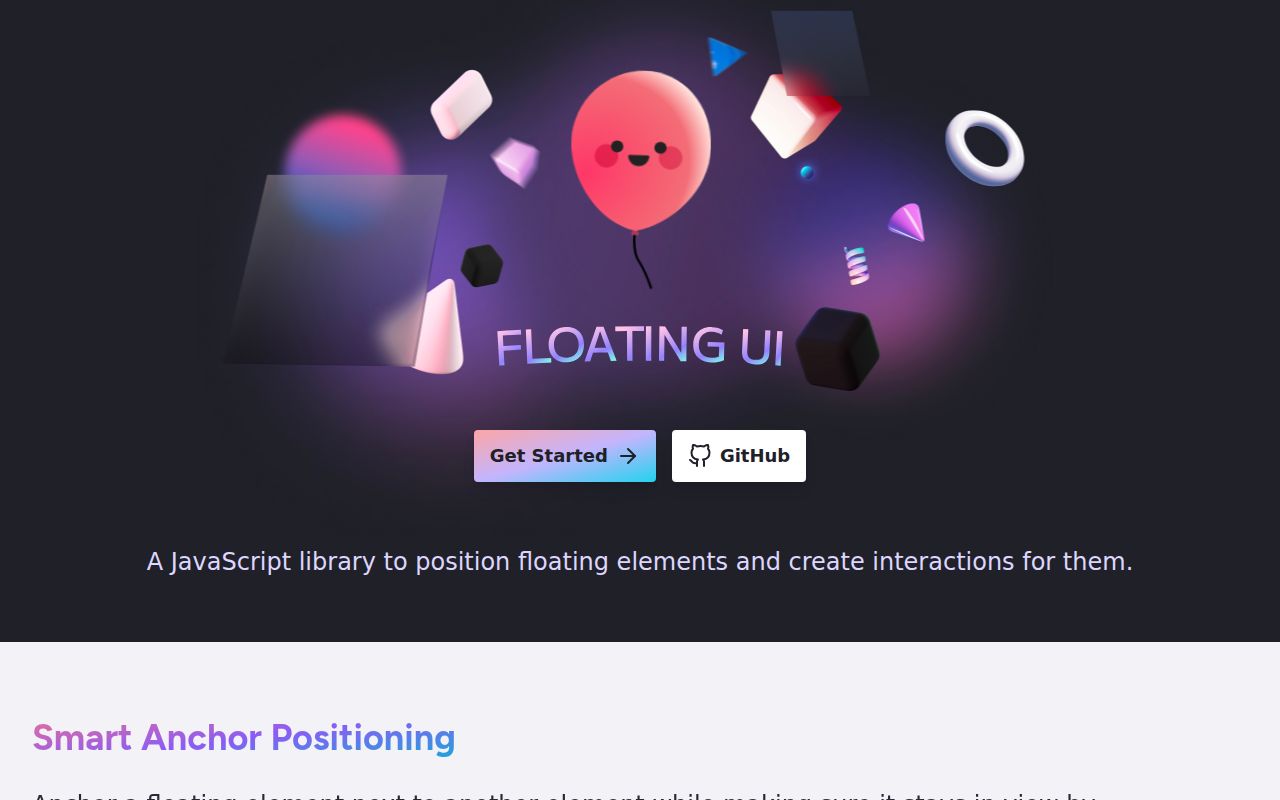 Screenshot of floating-ui (floating-ui.com)