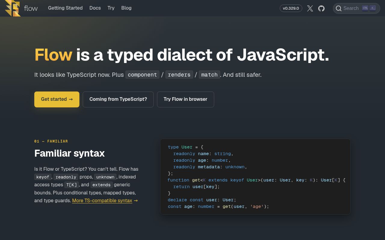 Screenshot of flow (flow.org)