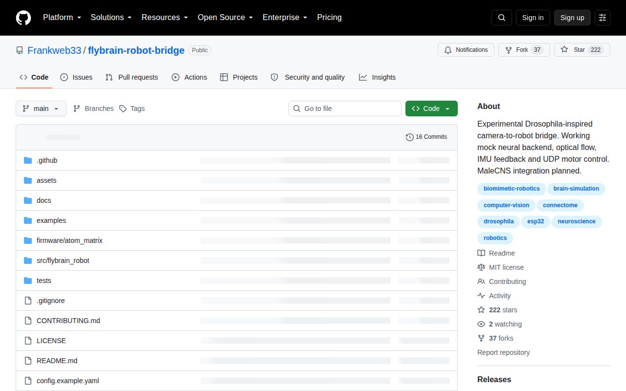 Screenshot of flybrain-robot-bridge (github.com/Frankweb33/flybrain-robot-bridge)