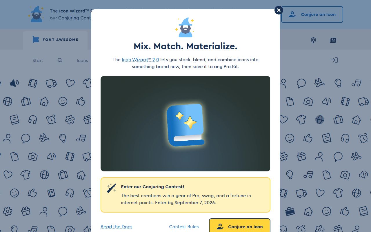 Screenshot of Font-Awesome (fontawesome.com)