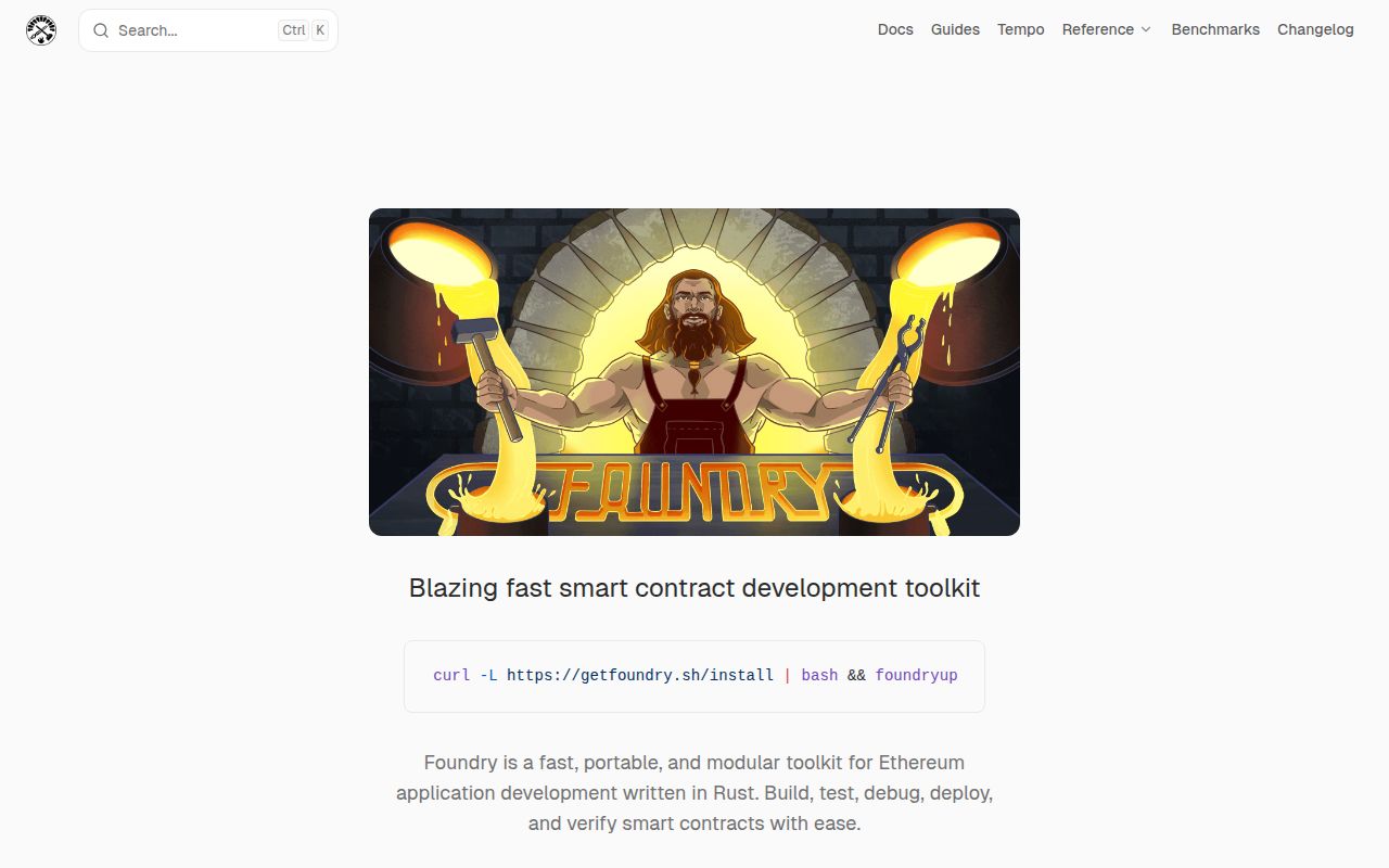 Screenshot of foundry (getfoundry.sh)