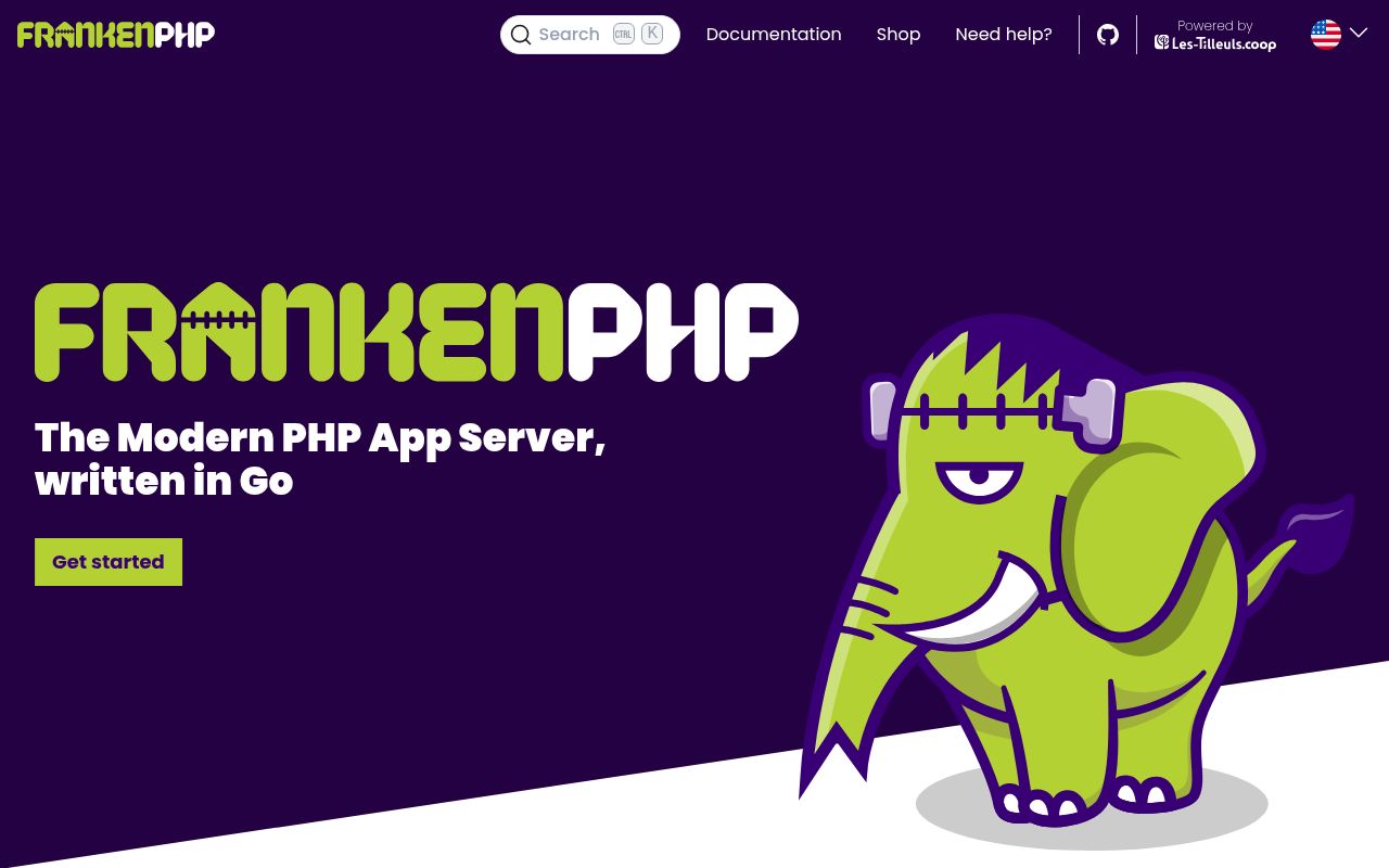 Screenshot of frankenphp (frankenphp.dev)