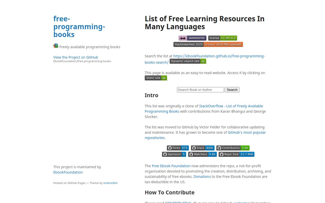 Screenshot of free-programming-books (ebookfoundation.github.io/free-programming-books)
