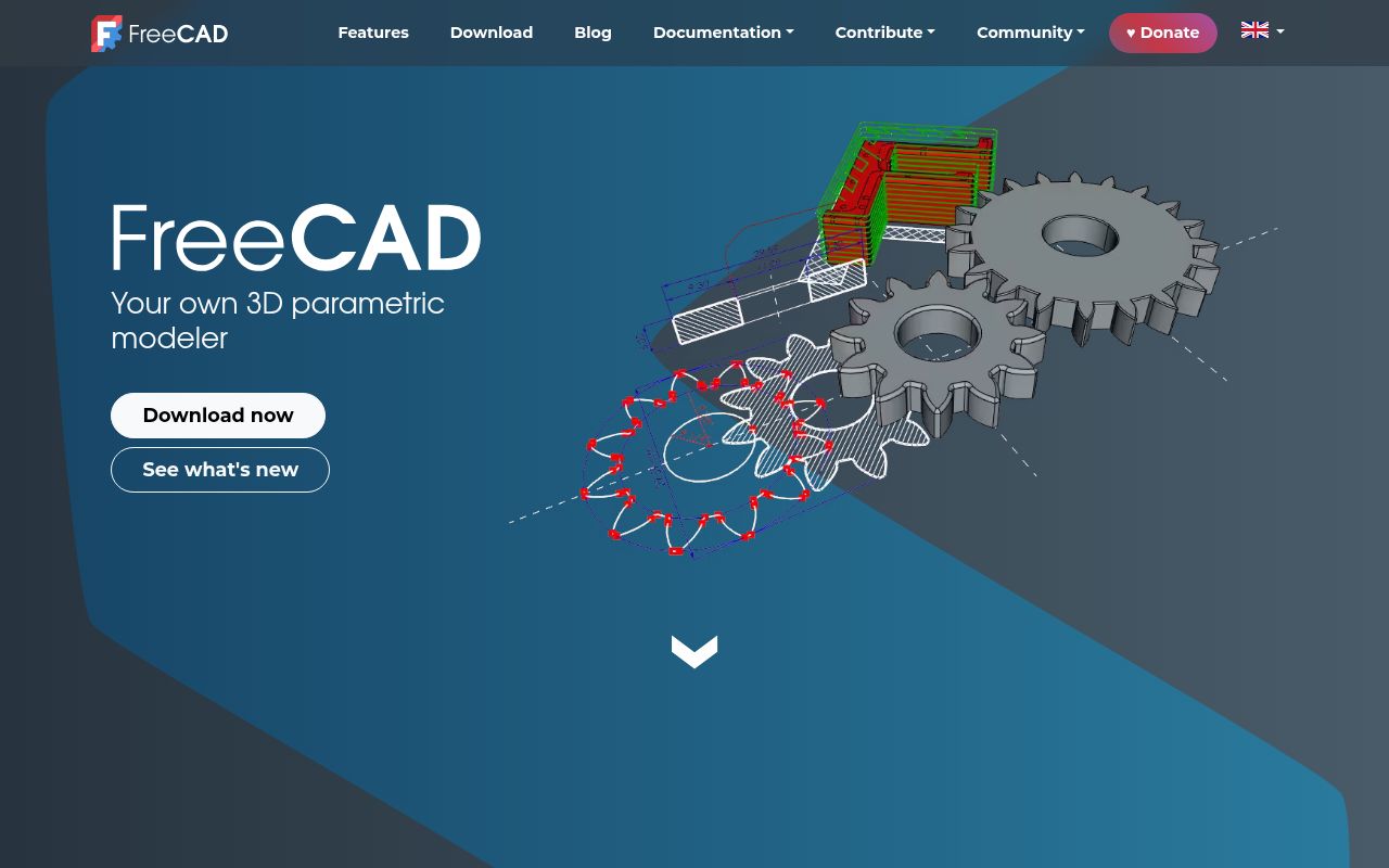 Screenshot of FreeCAD (www.freecad.org)