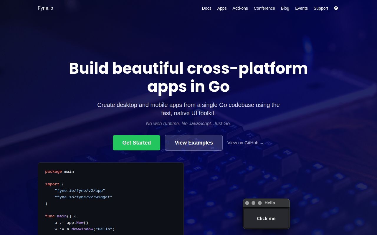 Screenshot of fyne (fyne.io)