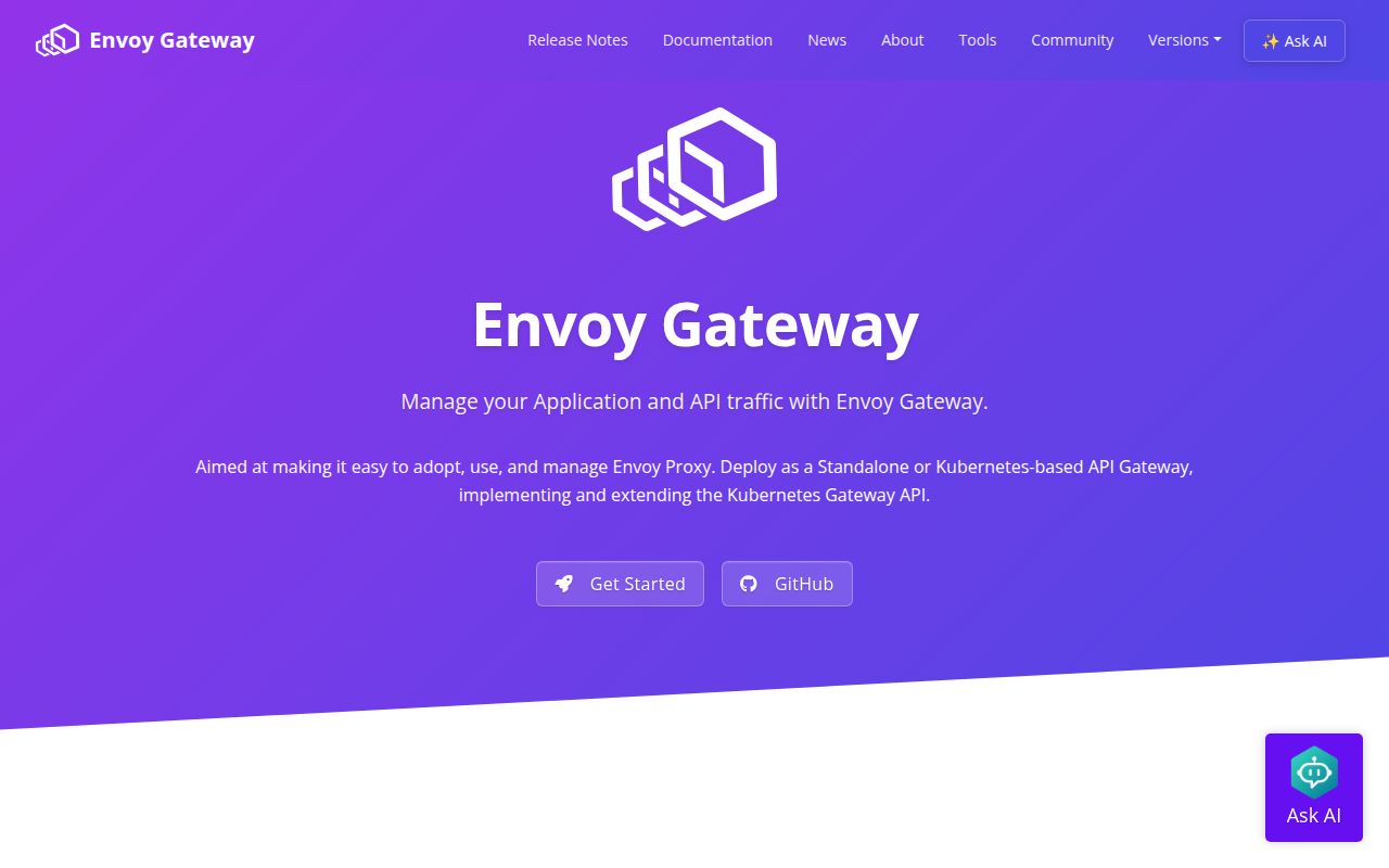 Screenshot of gateway (gateway.envoyproxy.io)