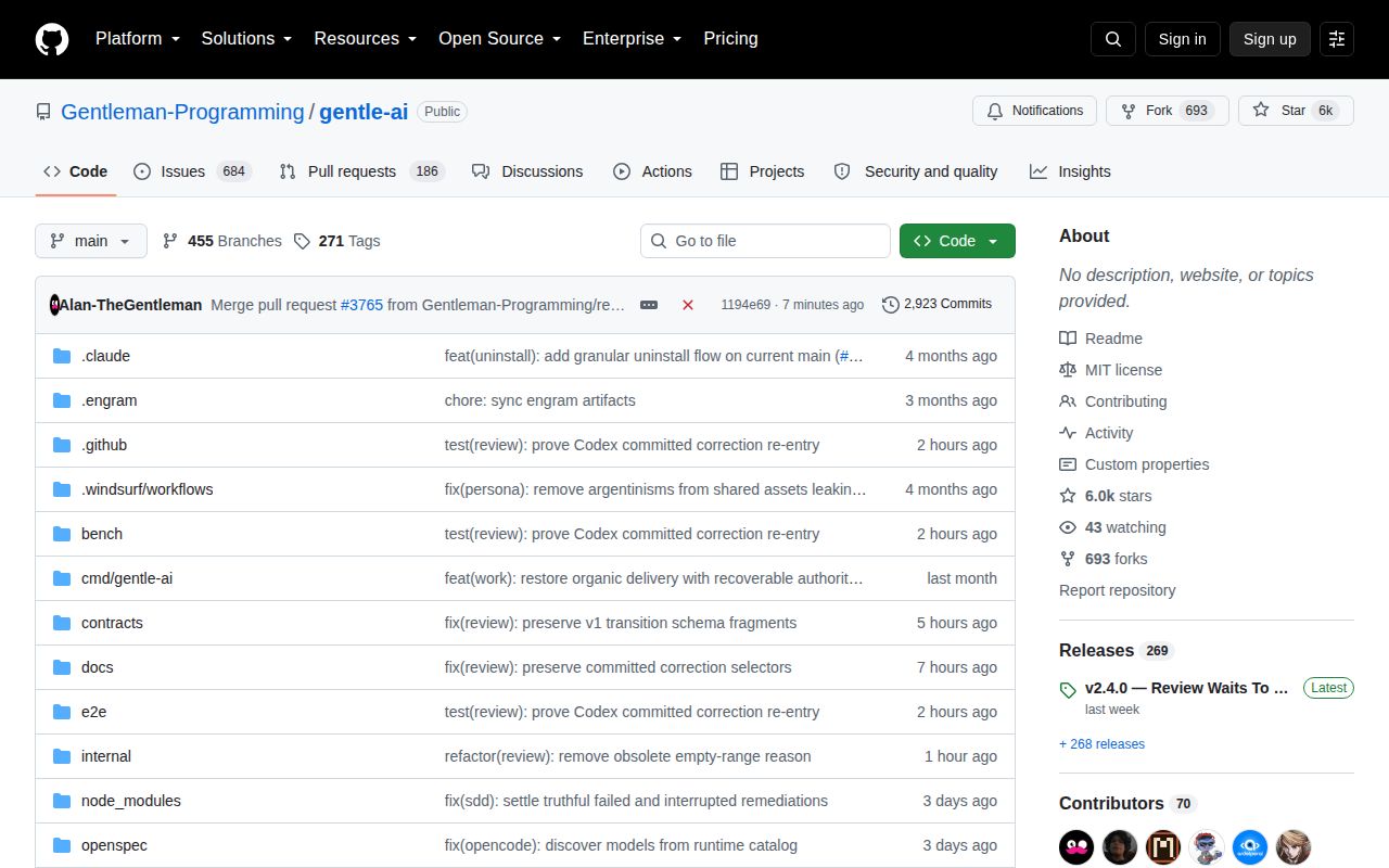 Screenshot of gentle-ai (github.com/Gentleman-Programming/gentle-ai)