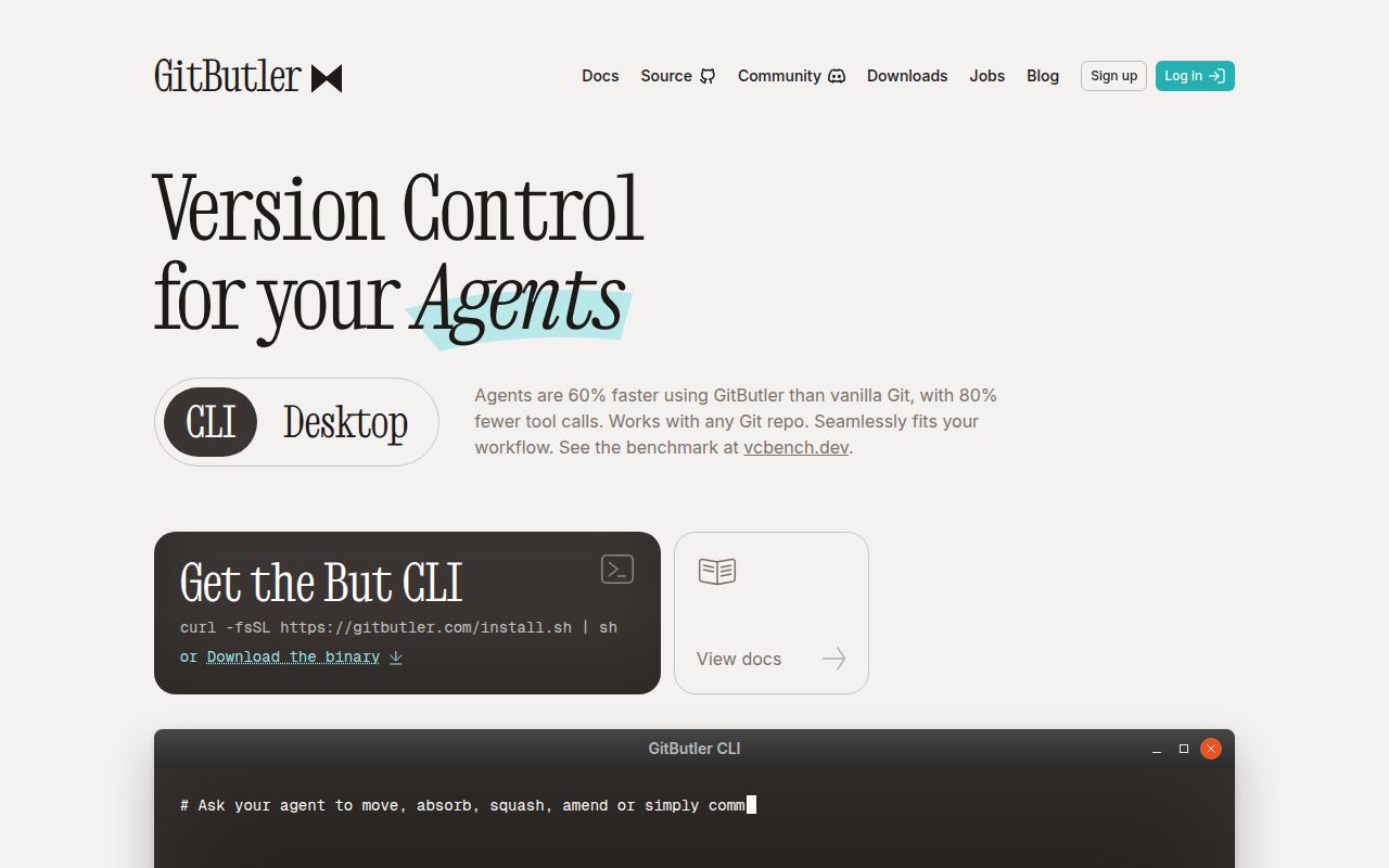 Screenshot of gitbutler (gitbutler.com)