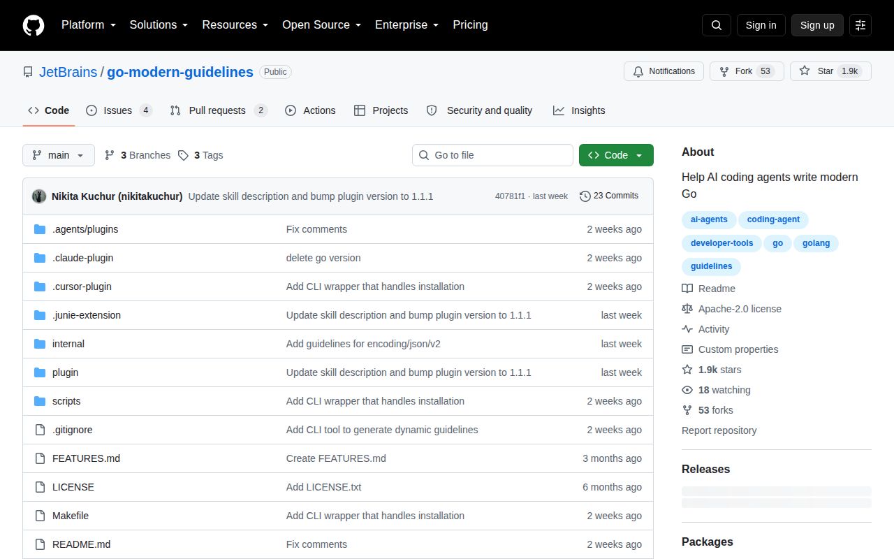 Screenshot of go-modern-guidelines (github.com/JetBrains/go-modern-guidelines)