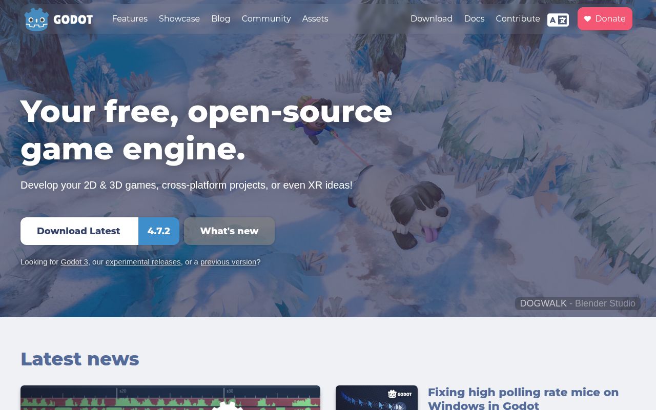 Screenshot of godot (godotengine.org)