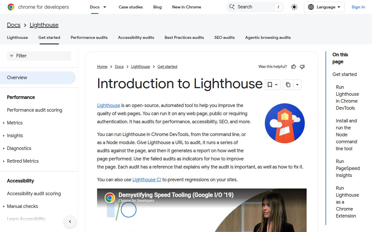 Screenshot of lighthouse (developer.chrome.com/docs/lighthouse/overview)