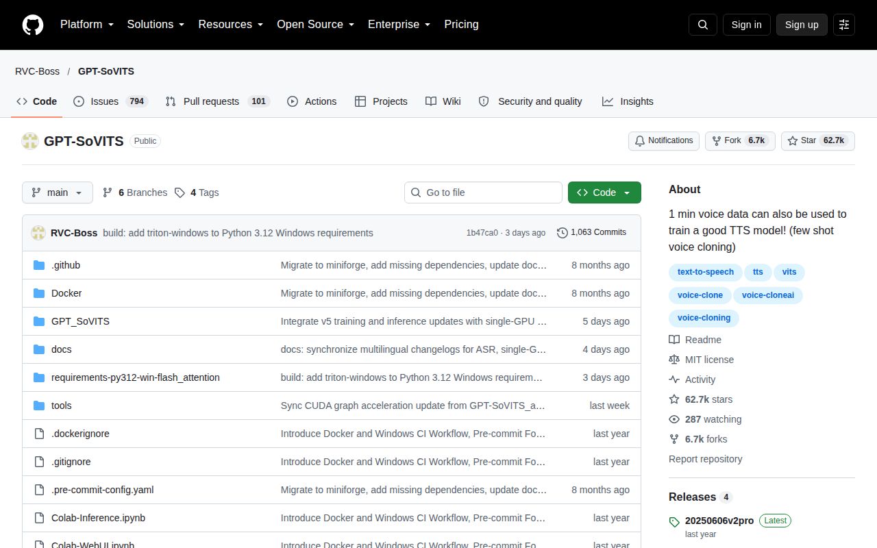 Screenshot of GPT-SoVITS (github.com/RVC-Boss/GPT-SoVITS)