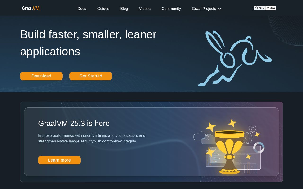 Screenshot of graal (www.graalvm.org)