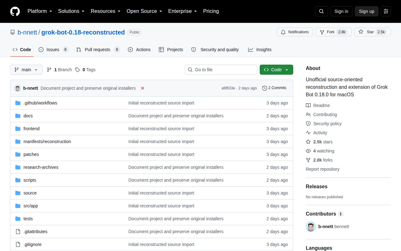 Screenshot of grok-bot-0.18-reconstructed (github.com/b-nnett/grok-bot-0.18-reconstructed)