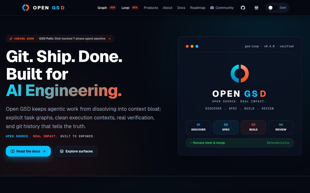 Screenshot of gsd-core (opengsd.net)