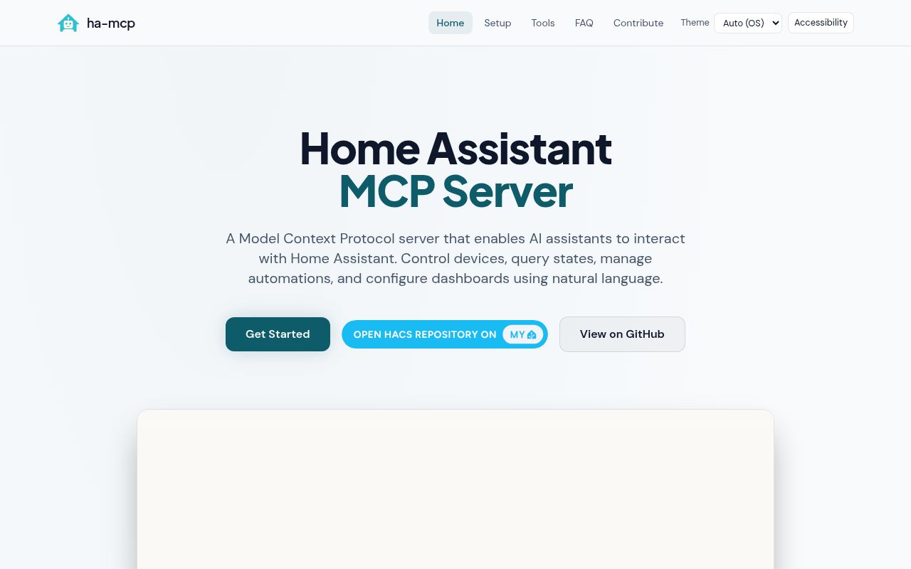 Screenshot of ha-mcp (homeassistant-ai.github.io/ha-mcp)