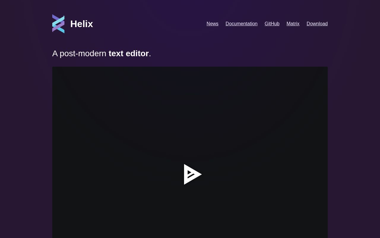 Screenshot of helix (helix-editor.com)