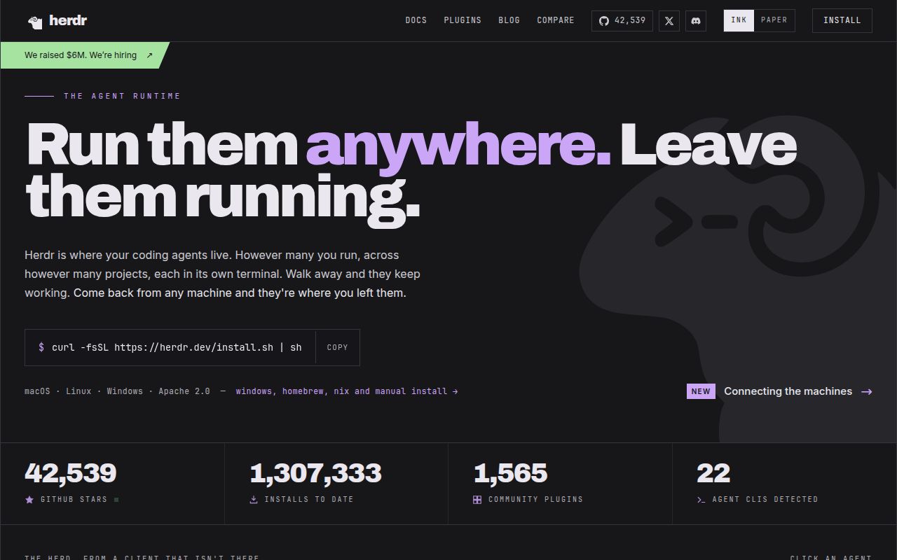 Screenshot of herdr-projects (herdr.dev)