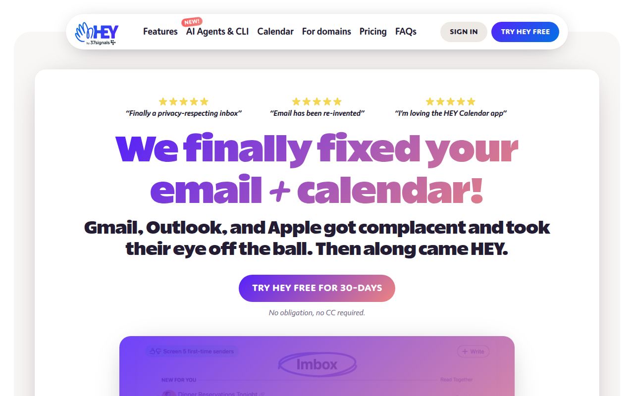 Screenshot of hey-cli (www.hey.com)