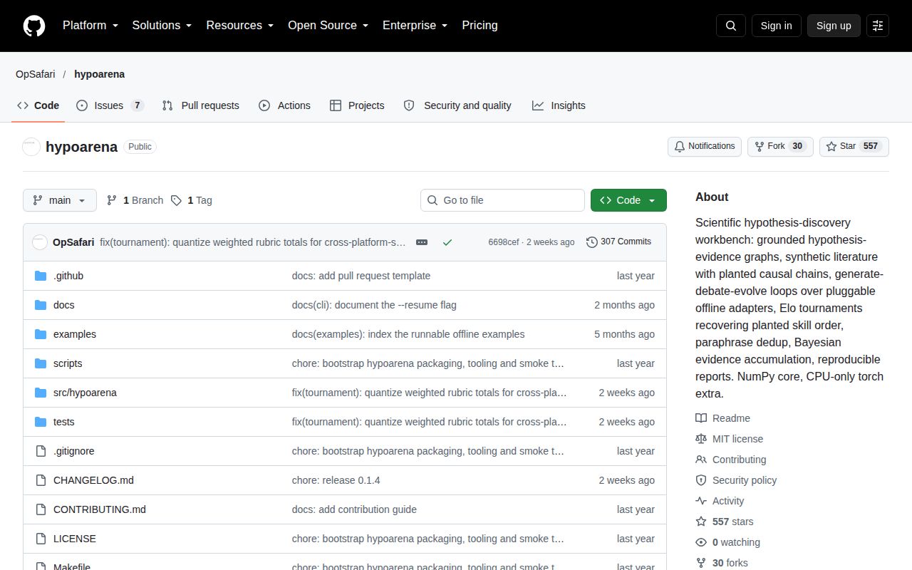 Screenshot of hypoarena (github.com/OpSafari/hypoarena)