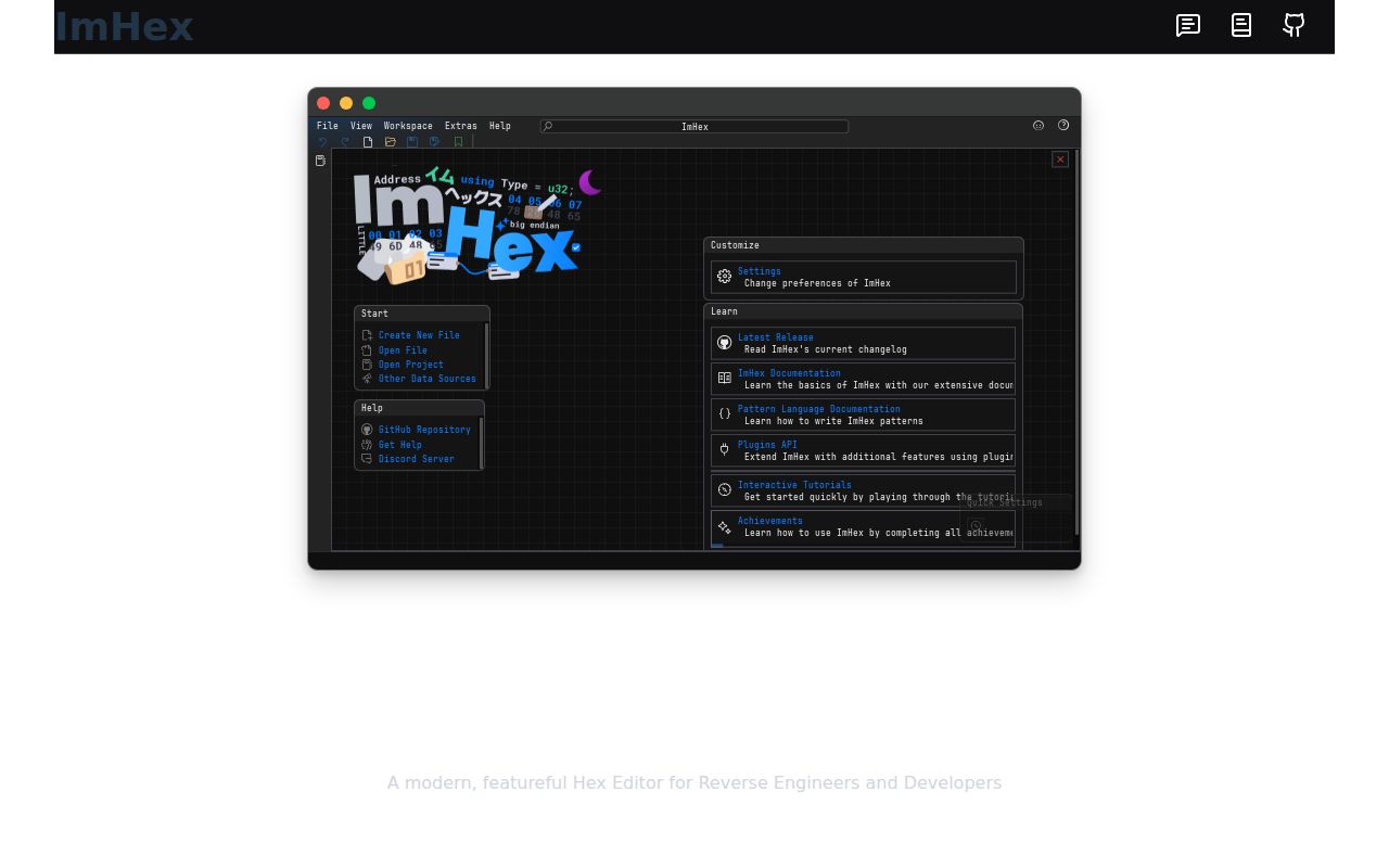 Screenshot of ImHex (imhex.werwolv.net)