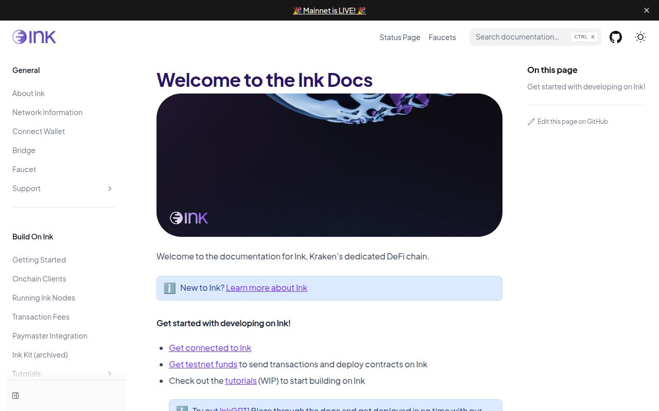 Screenshot of docs (docs.inkonchain.com)