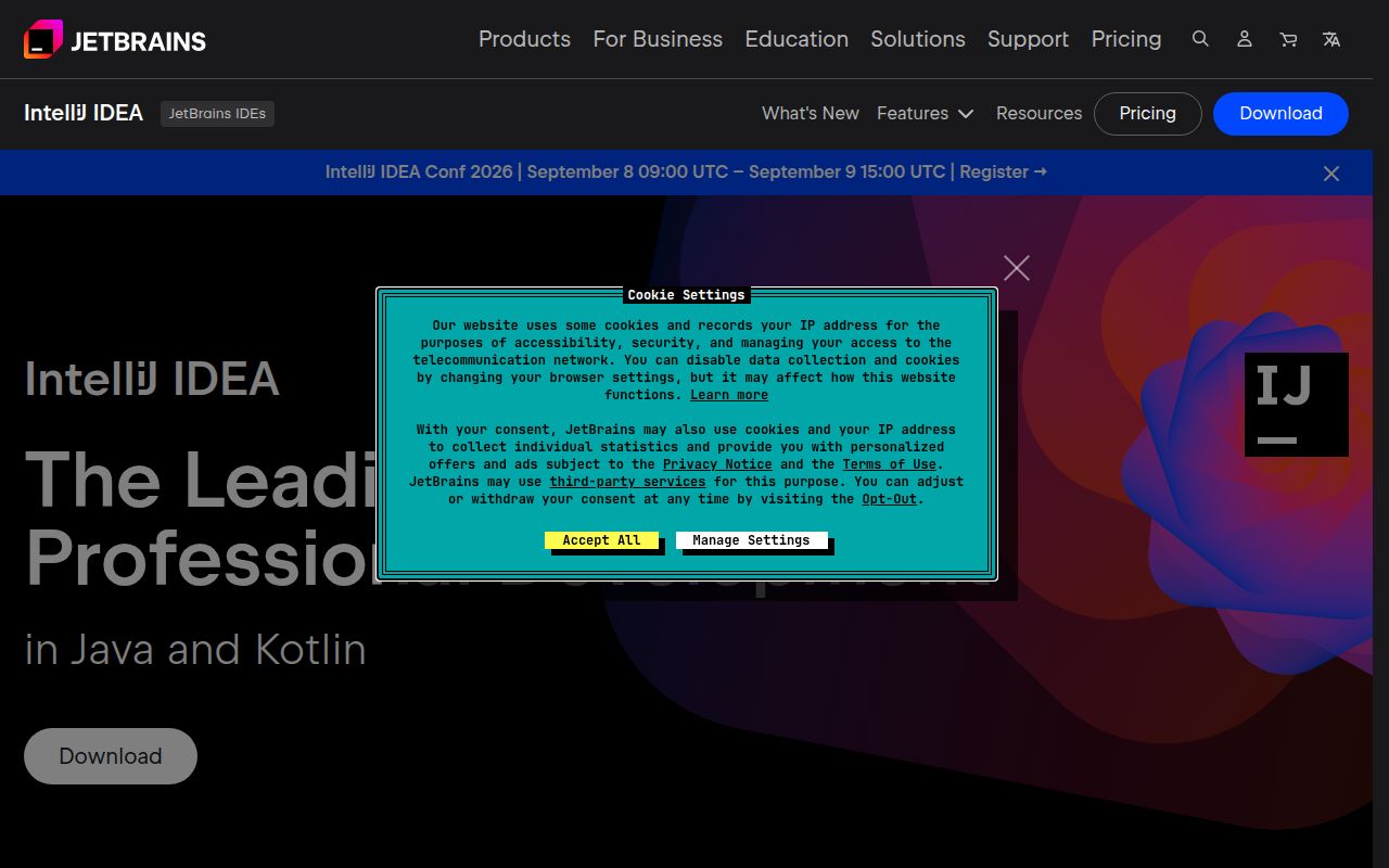 Screenshot of intellij-community (jetbrains.com/idea)