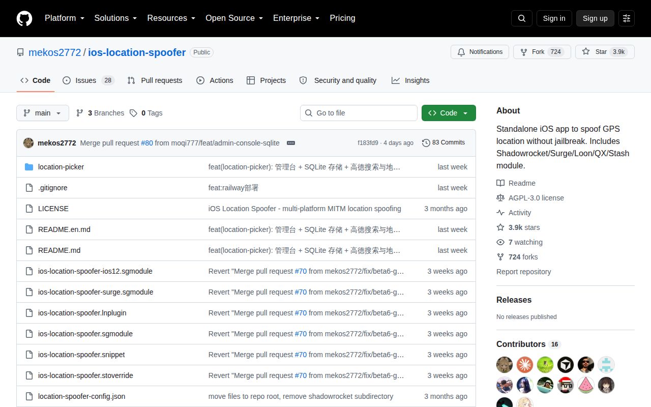Screenshot of ios-location-spoofer (github.com/mekos2772/ios-location-spoofer)
