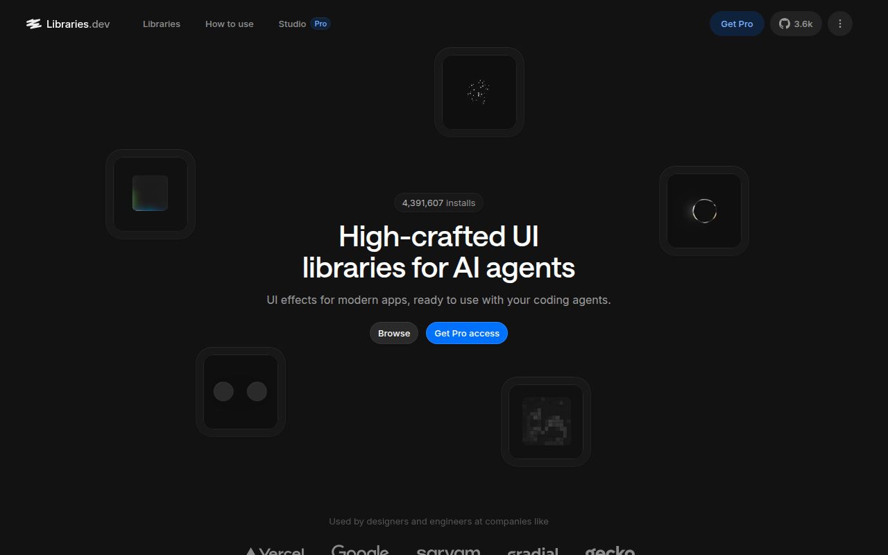 Screenshot of Libraries.dev (libraries.dev)