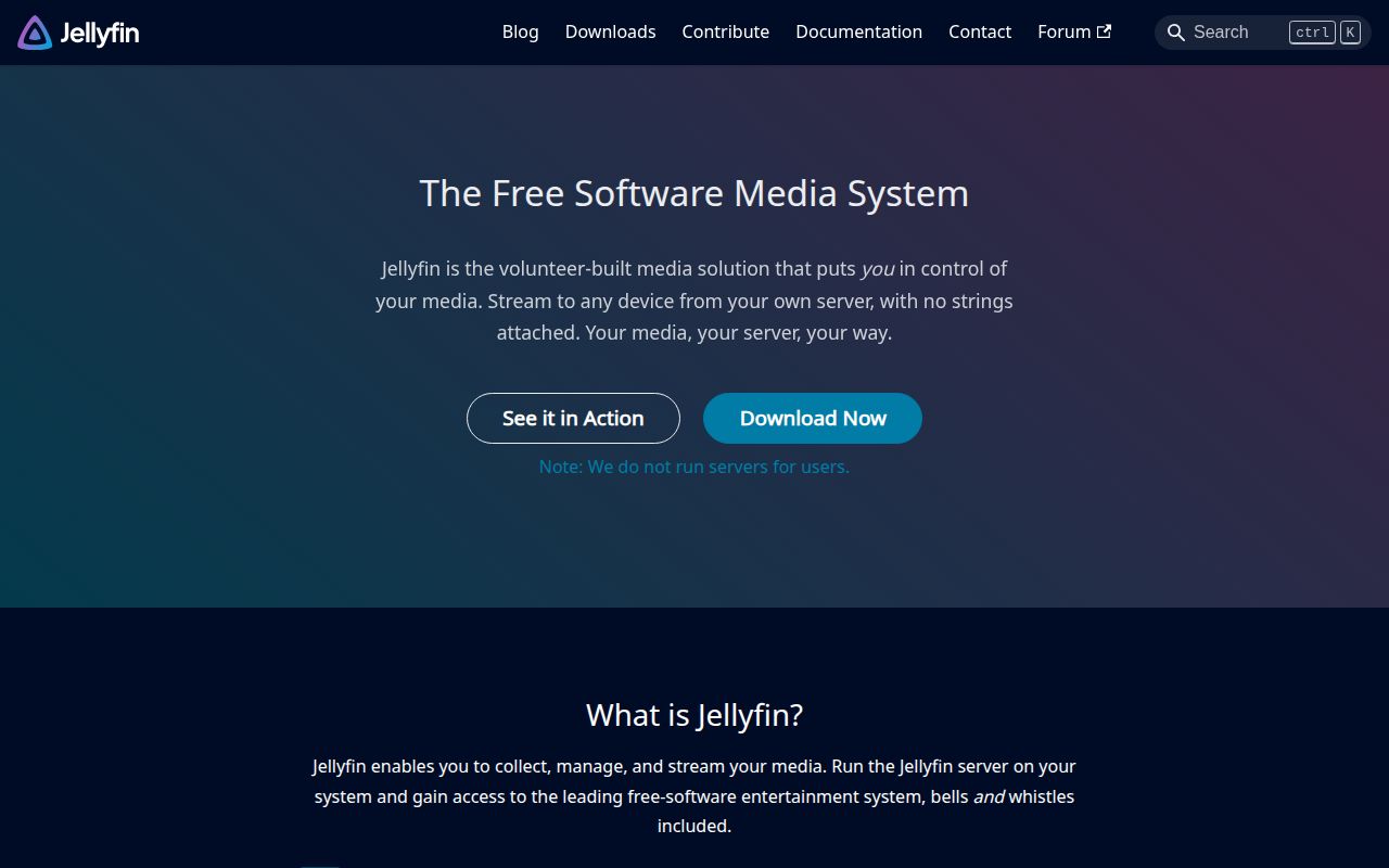 Screenshot of jellyfin-web (jellyfin.org)