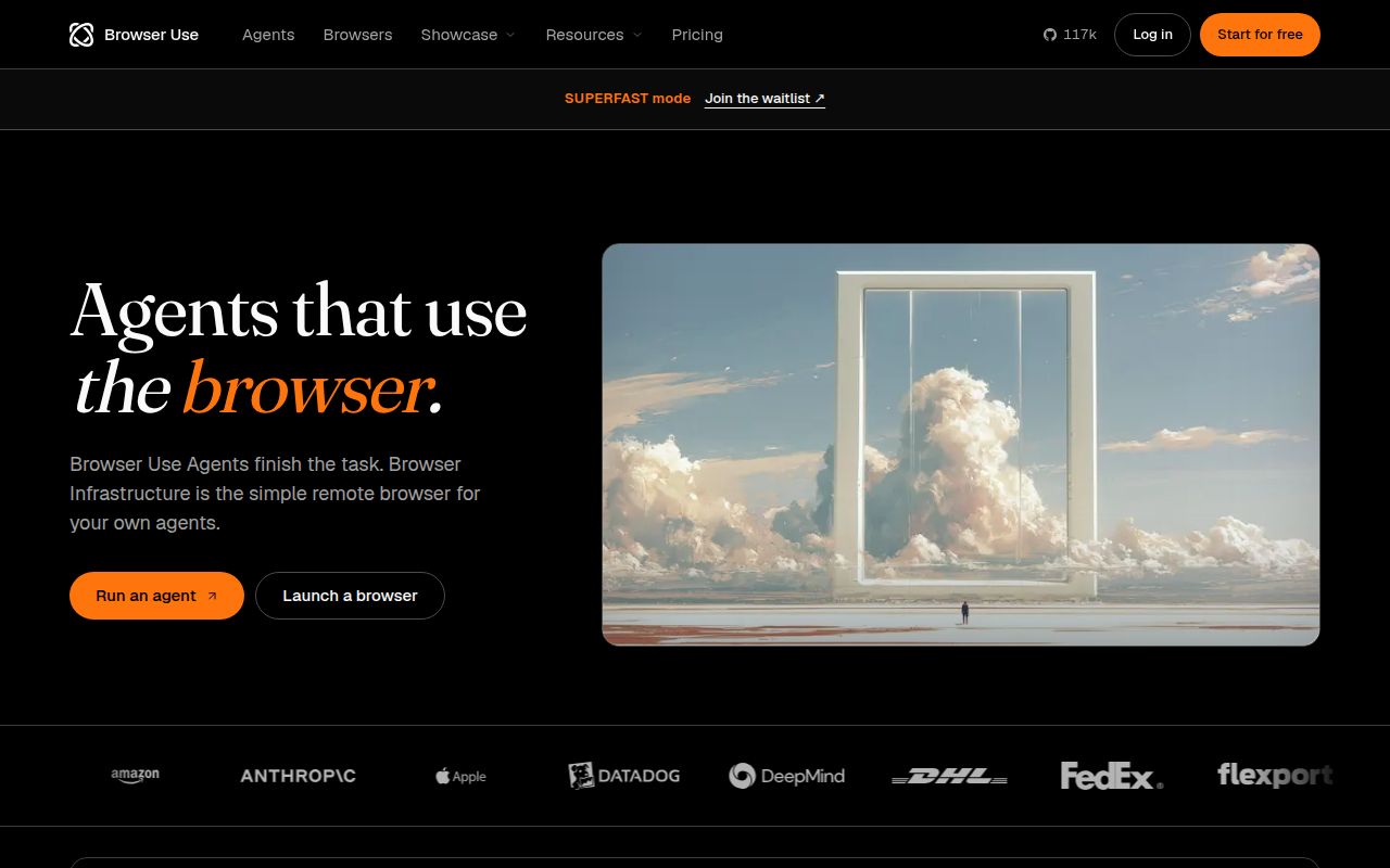Screenshot of jev-ultrafast (browser-use.com)