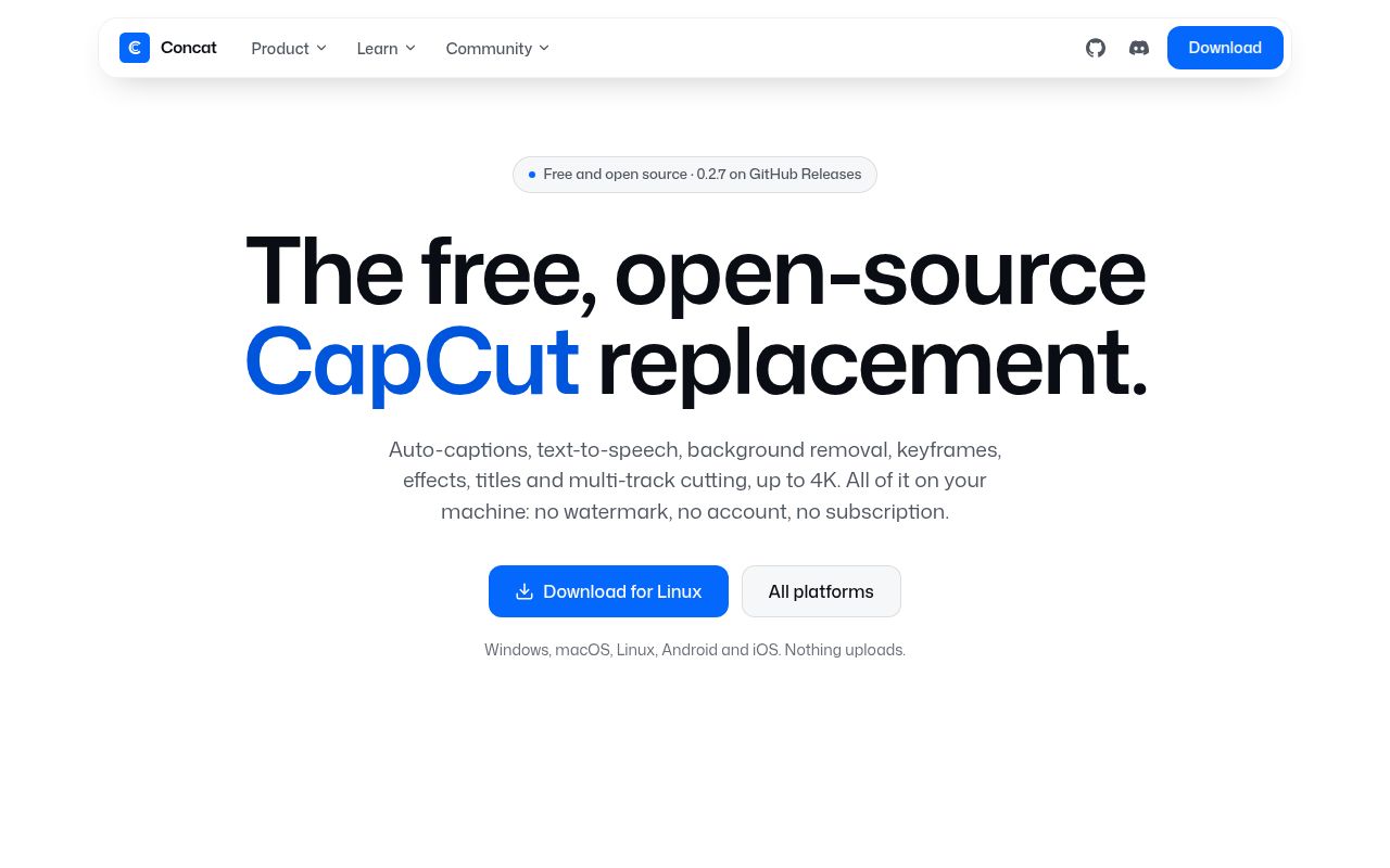 Screenshot of concat (concat.standalones.org)