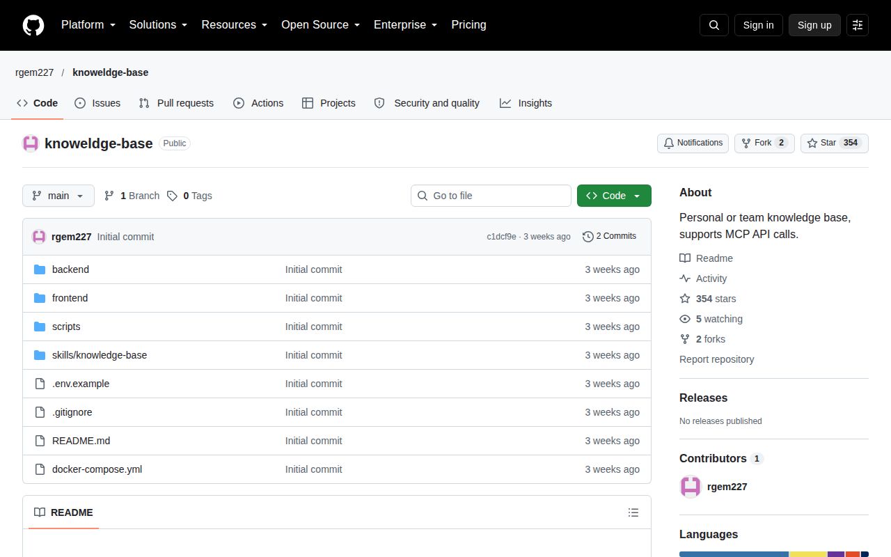 Screenshot of knoweldge-base (github.com/rgem227/knoweldge-base)