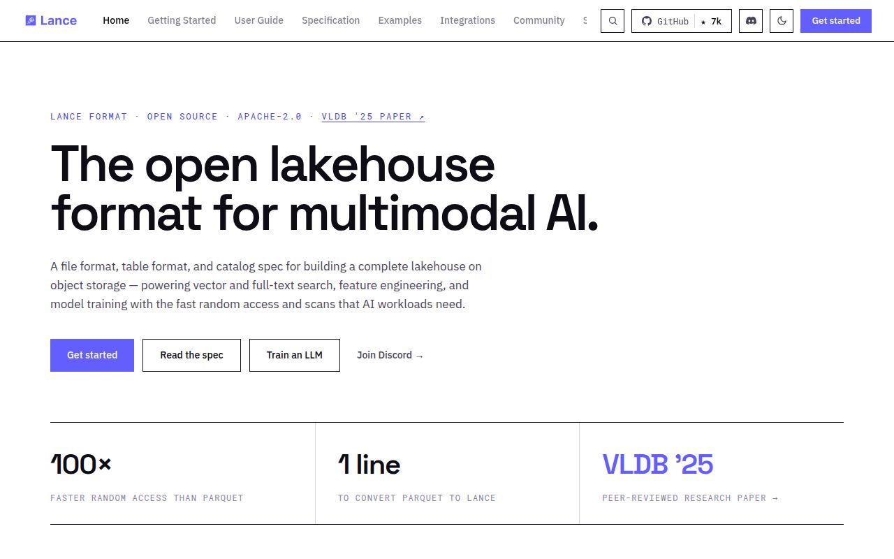 Screenshot of lance (lance.org)