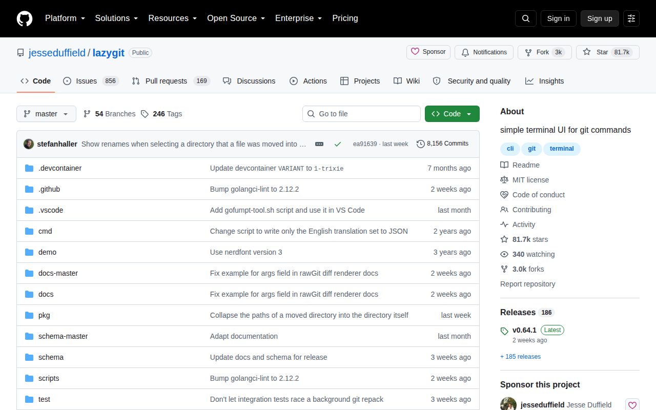 Screenshot of lazygit (github.com/jesseduffield/lazygit)