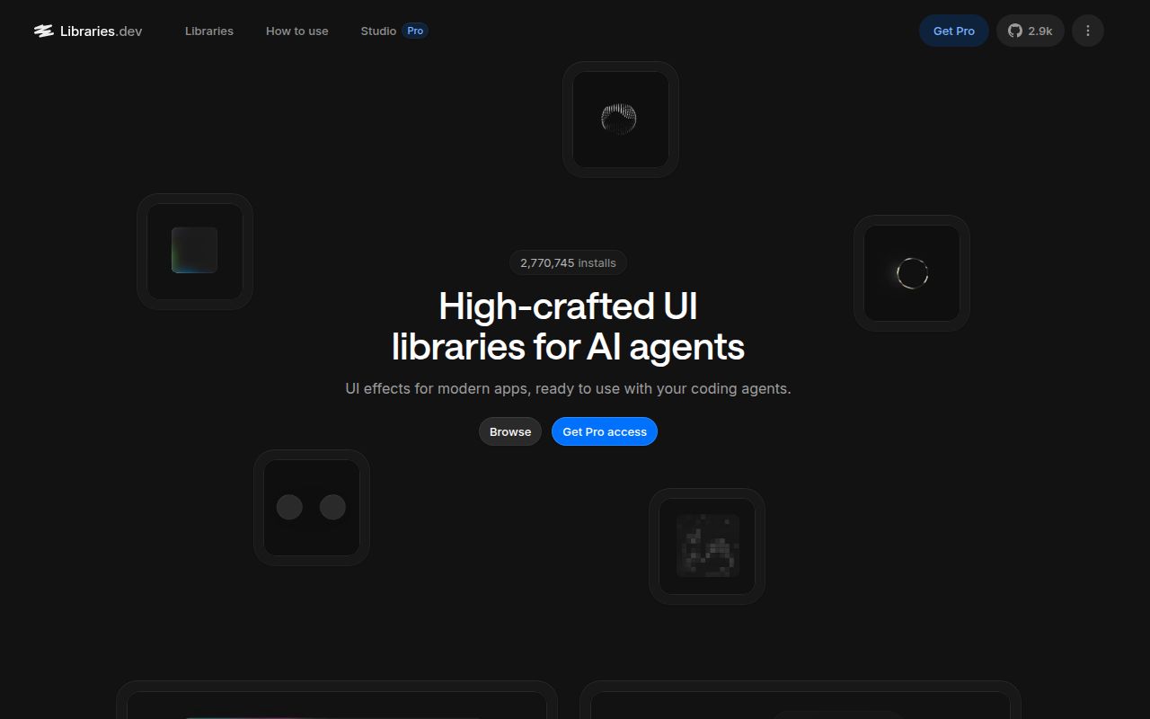 Screenshot of Libraries.dev (libraries.dev)