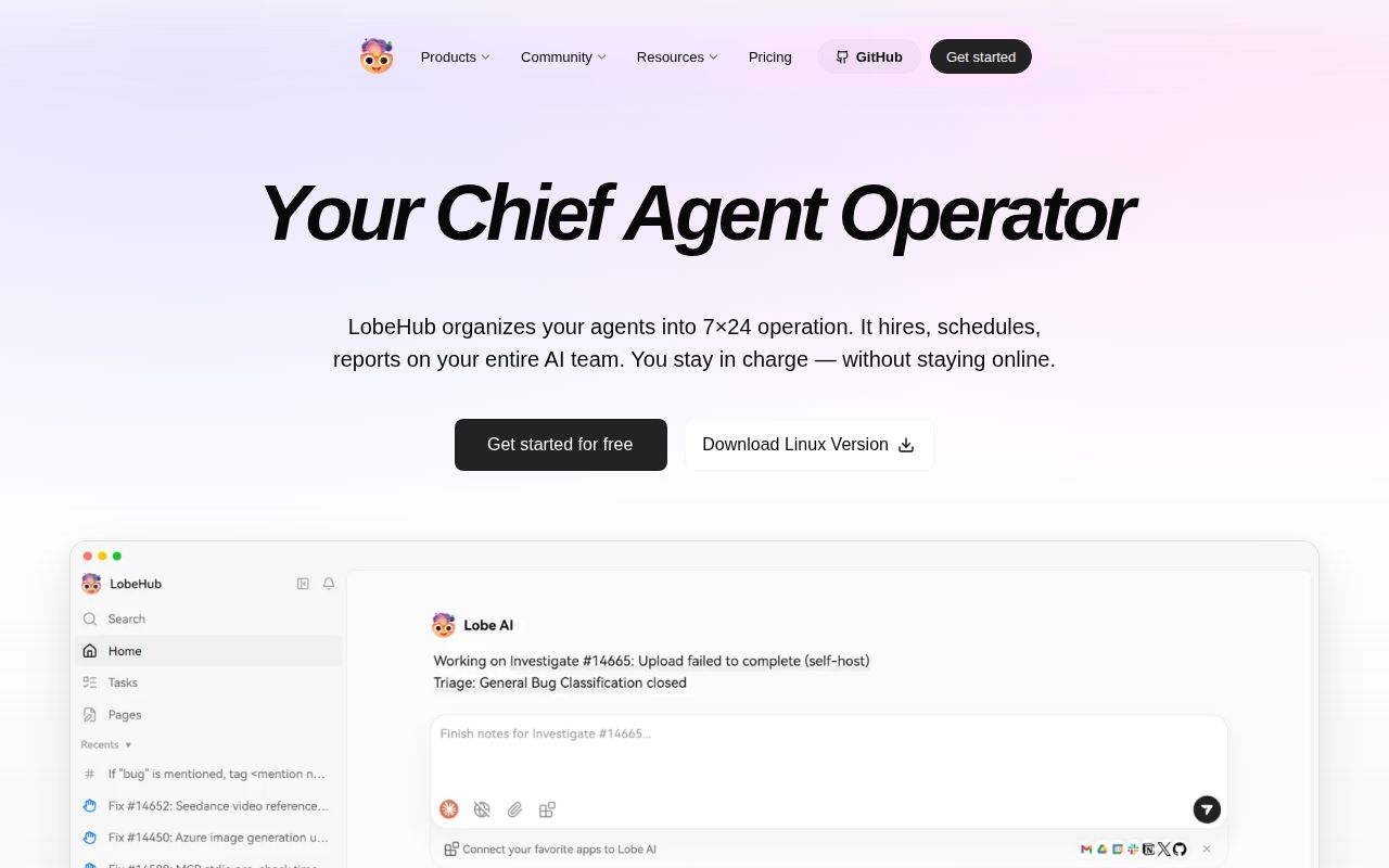 Screenshot of lobehub (lobehub.com)
