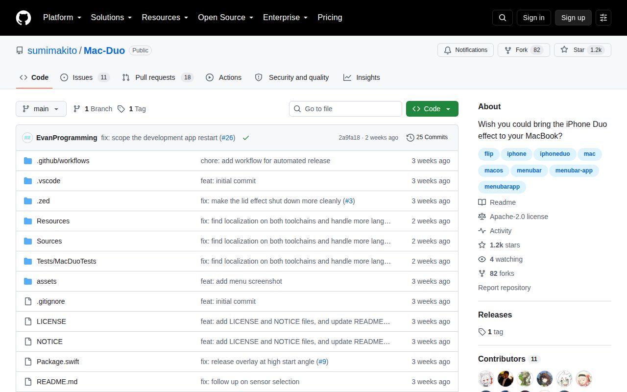 Screenshot of Mac-Duo (github.com/sumimakito/Mac-Duo)
