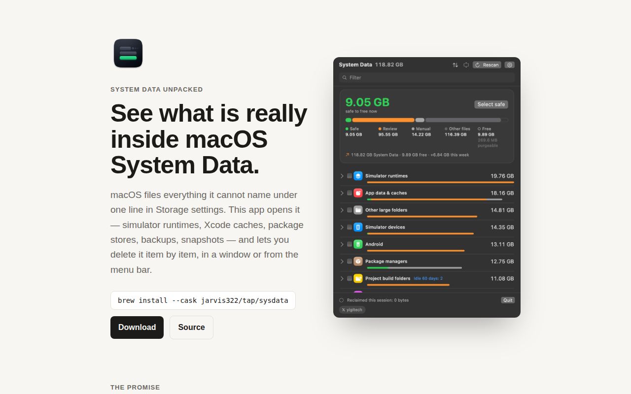 Screenshot of macos-sysdata (macos-sysdata.yigitech.dev)